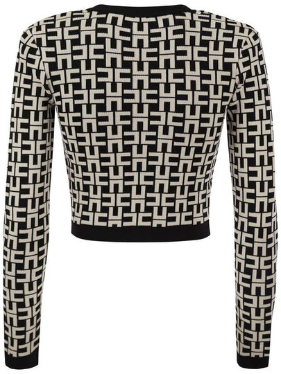 Viscose jacquard mini cardigan - ELISABETTA FRANCHI - BALAAN 2