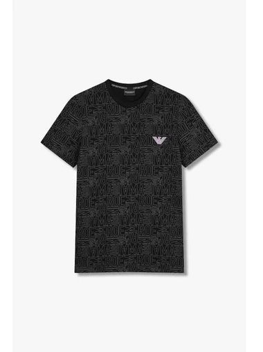 UNDERWEAR Men s Logo Printed Cotton T Shirt Black - EMPORIO ARMANI - BALAAN 1