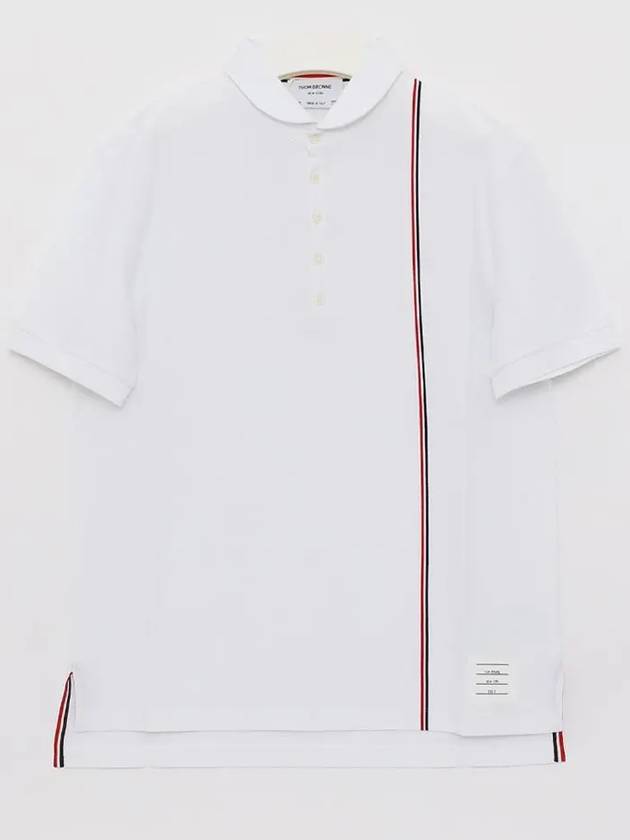 RWB Stripe Polo Shirt White - THOM BROWNE - BALAAN 2