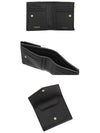 Embossed Leather Uptown Compact Half Wallet Black - SAINT LAURENT - BALAAN 5