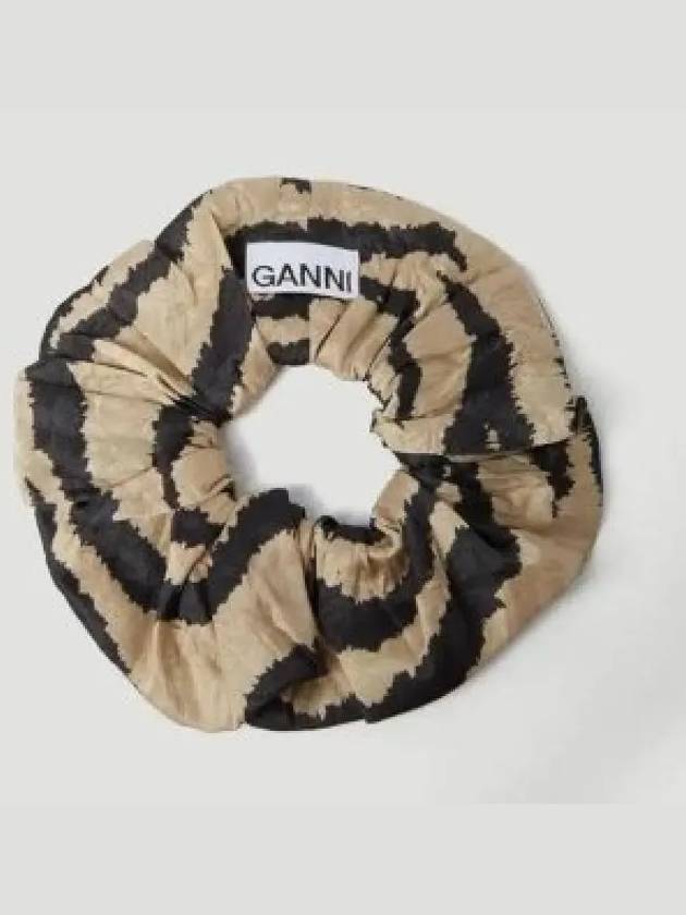 A5032 Women s Crinkle Satin Hairband Black Beige 1327179 - GANNI - BALAAN 1