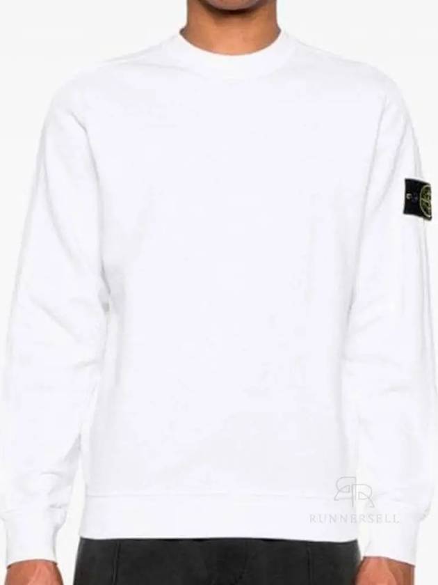 Wappen Patch Garment Dyed Sweatshirt White - STONE ISLAND - BALAAN 2