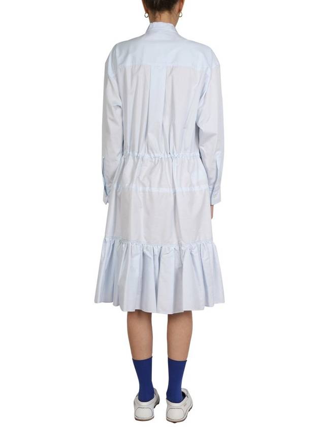 Shomidier Cotton Poplin Midi Dress Aluminum - MARNI - BALAAN 4