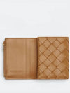 Intrecciato Trifold Half Wallet Caramel - BOTTEGA VENETA - BALAAN 4