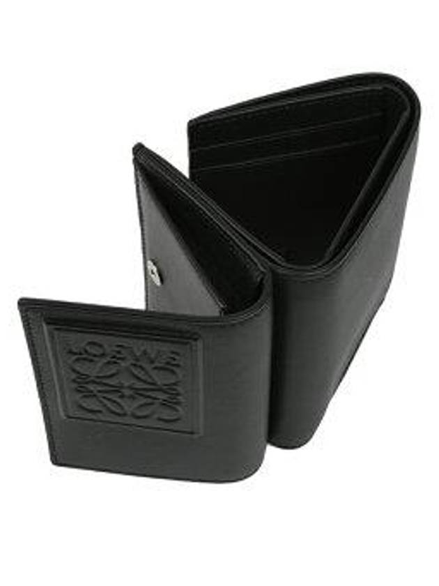 Embossed Logo Tri-Fold Half Wallet Black - LOEWE - BALAAN 5