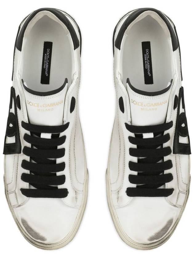 Portofino Vintage Sneakers White Black - DOLCE&GABBANA - BALAAN 5