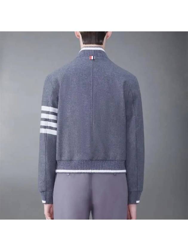 4 Bar Stripe Bomber Jacket Grey - THOM BROWNE - BALAAN 3