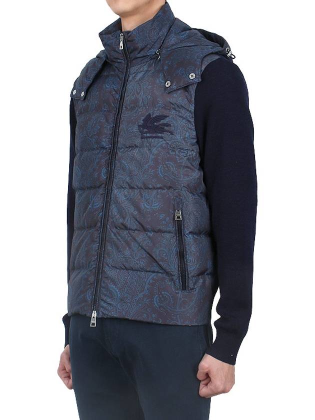 Paisley Embroidered Logo Padding Navy - ETRO - BALAAN 5