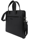 Double Pocket Zipper Briefcase Black - SALVATORE FERRAGAMO - BALAAN 3