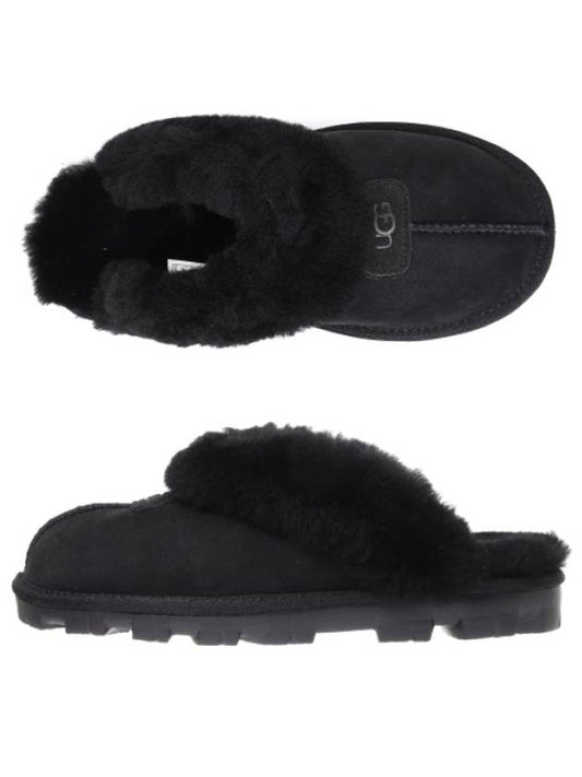 coquette coquette fur slippers black - UGG - BALAAN.