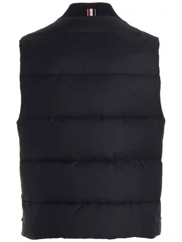 4 bar stripe matte finish padded vest - THOM BROWNE - BALAAN 2