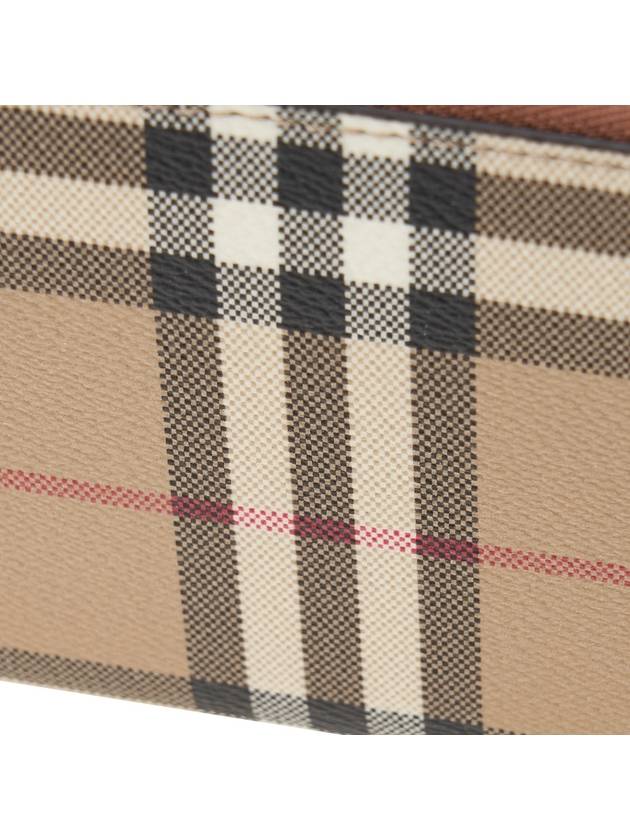 Check Zip Around Long Wallet Archive Beige - BURBERRY - BALAAN 7