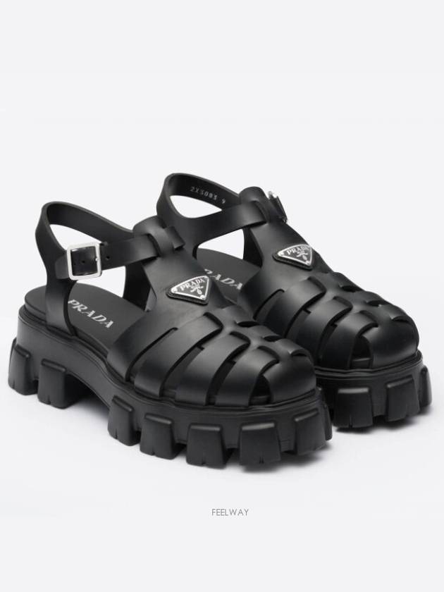 Monolith Rubber Sandals Black - PRADA - BALAAN 2