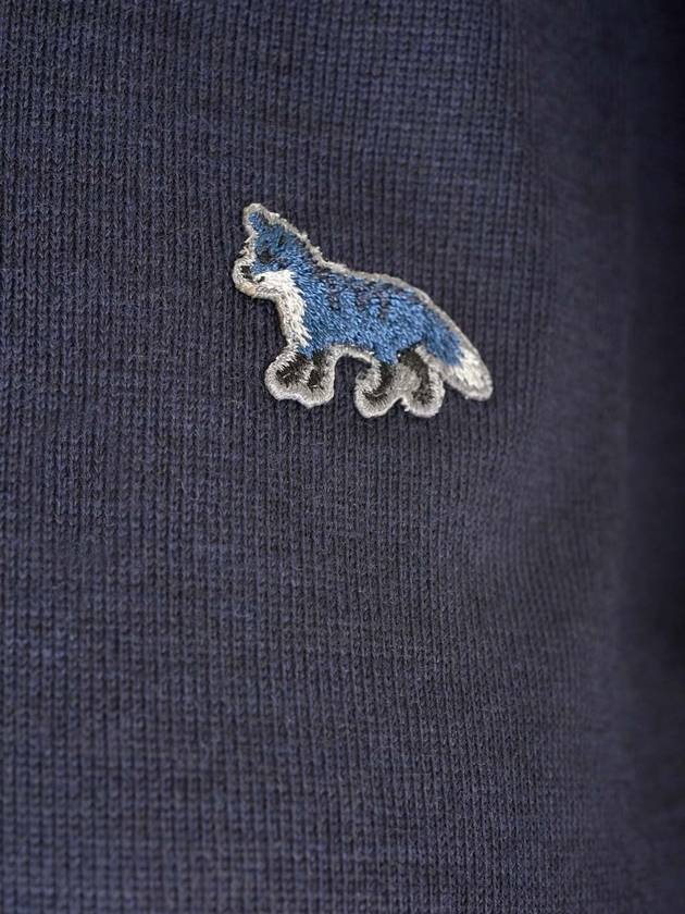 Baby Fox Patch Regular Cardigan Blue - MAISON KITSUNE - BALAAN 4