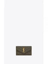 Cassandre Matelasse Fragment Lambskin Flap Card Wallet Green - SAINT LAURENT - BALAAN 2