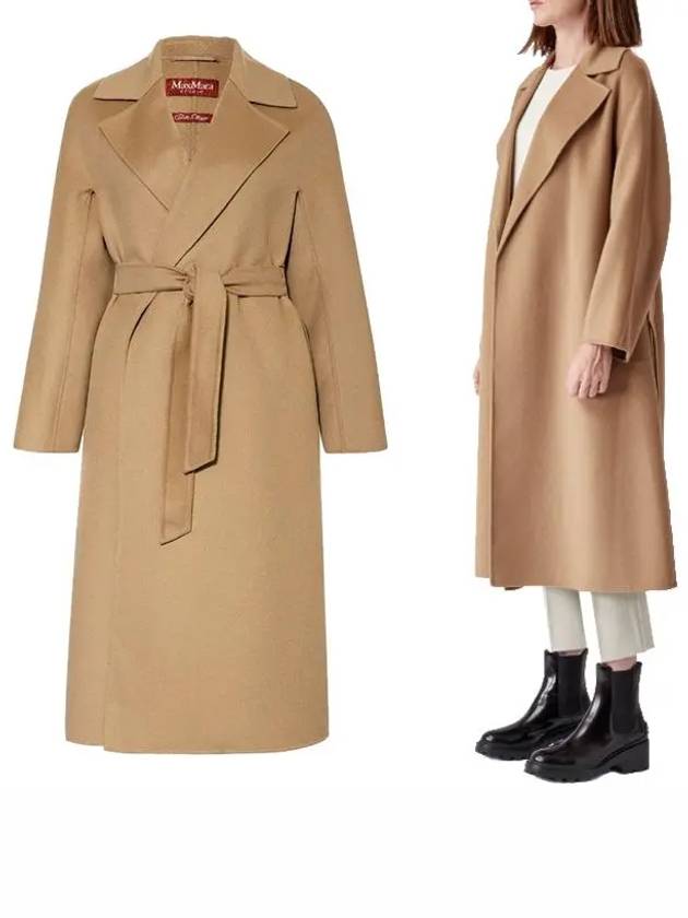 Women's Cles Virgin Wool Single Coat Camel - MAX MARA - BALAAN 2