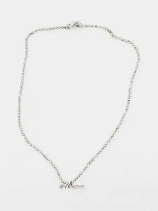 Metal Beaded Chain Necklace Silver - GIVENCHY - BALAAN 2