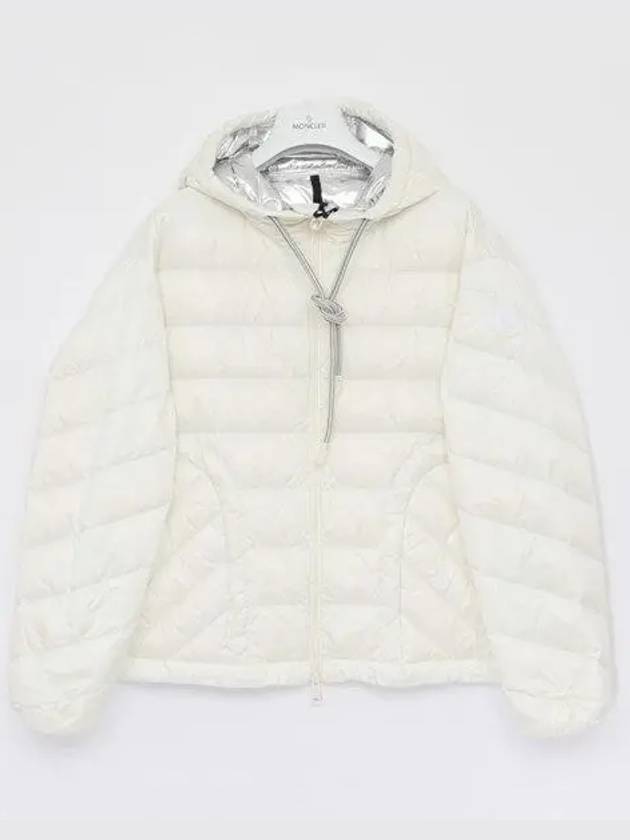 Delfo patch logo hooded padded women s jacket 1A00048 595FE 034 1040169 - MONCLER - BALAAN 1