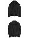 Fegeo Logo Patch Zip Up Hoodie Black - MONCLER - BALAAN 5