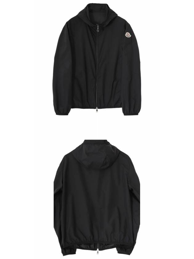 Fegeo Logo Patch Zip Up Hoodie Black - MONCLER - BALAAN 5