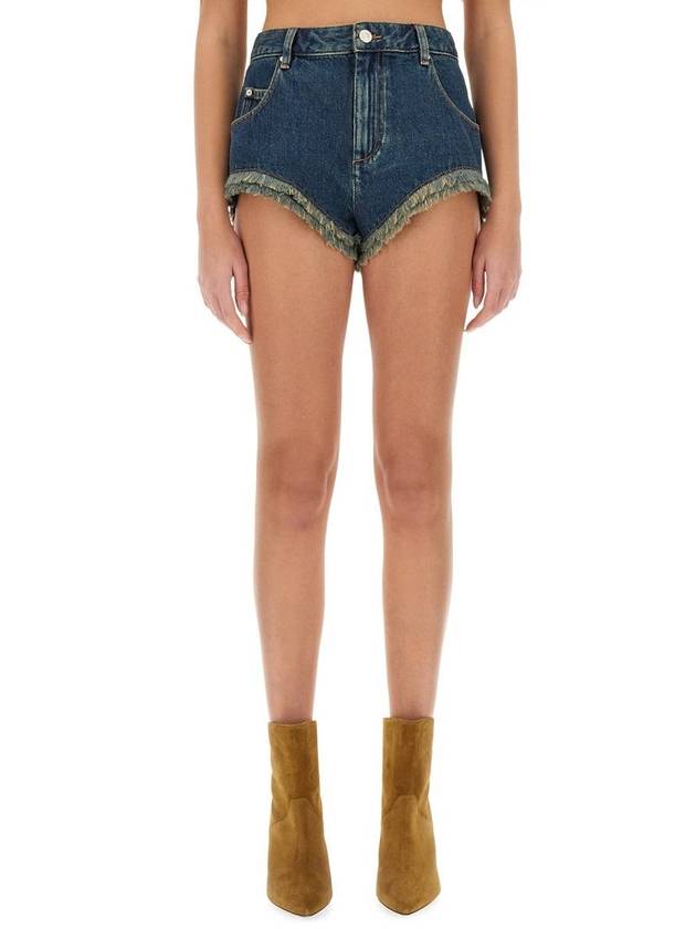 Eneidao Fringe Denim Shorts SH0033FBB1H04I - ISABEL MARANT - BALAAN 2