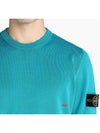 Men's Logo Wappen Knit Top Light Blue - STONE ISLAND - BALAAN 3