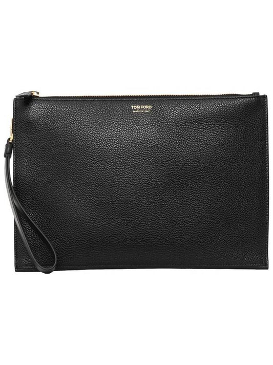 Men's Logo Strap Clutch Bag Black - TOM FORD - BALAAN 2