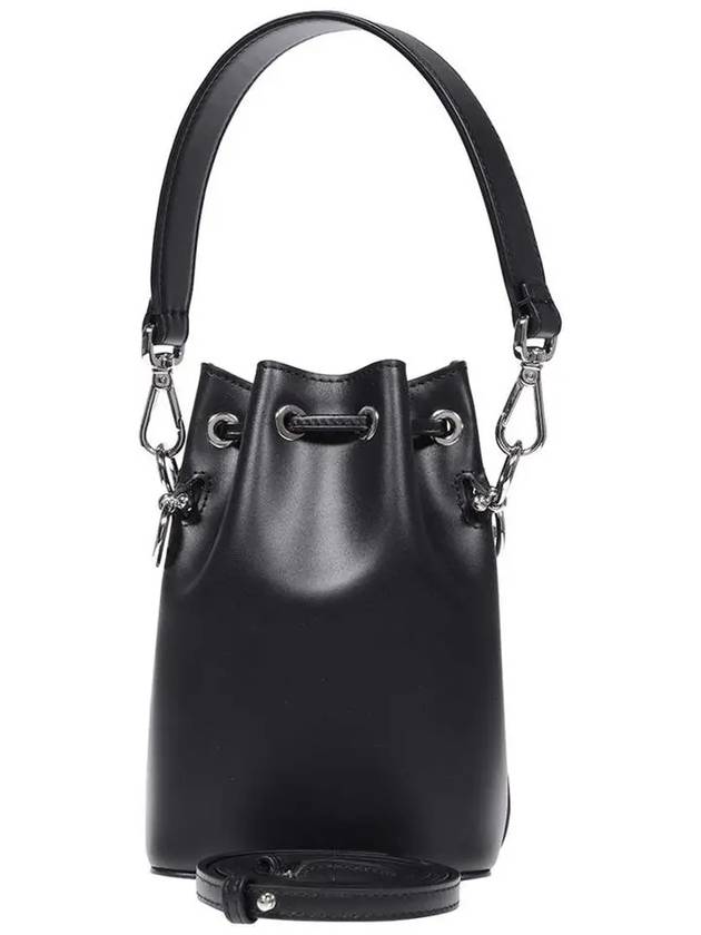 Roma Mon Tresor Leather Small Bucket Bag Black - FENDI - BALAAN 4