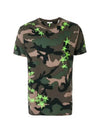 Star Camouflage Pattern Short Sleeve T-Shirt Green - VALENTINO - BALAAN 1