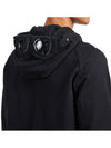 Diagonal Raised Fleece Goggle Zip-Up Hoodie Black - CP COMPANY - BALAAN 4