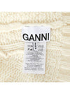 Logo Cable Knit Beanie Egret - GANNI - BALAAN 6