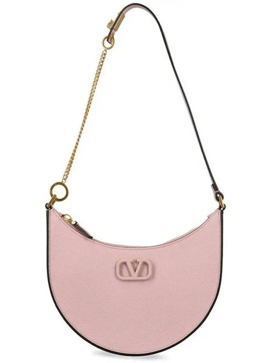 V Logo Classic Leather Chain Shoulder Bag Pink - VALENTINO - BALAAN 2