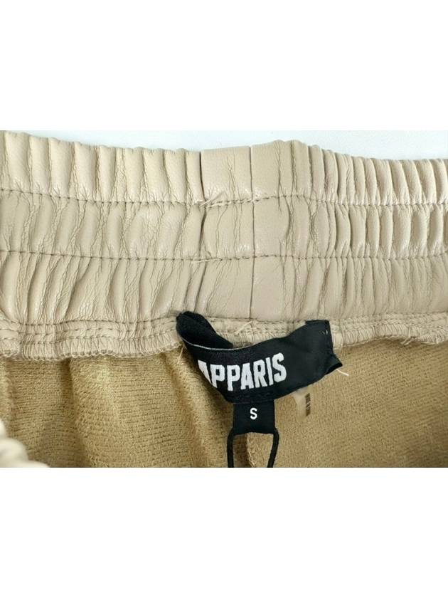 Artificial leather pants F22453PYE beige WOMENS S - APPARIS - BALAAN 3