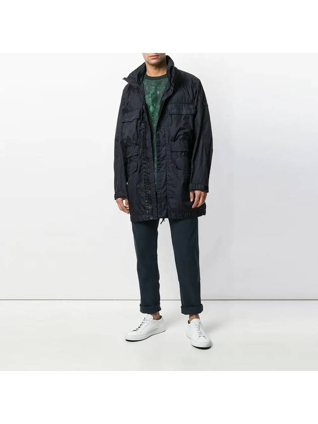 Membrana Wappen Zip-Up Jacket Navy - STONE ISLAND - BALAAN 5