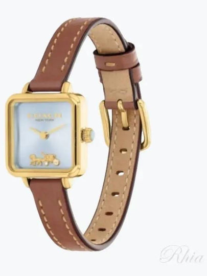 Cass Square Shape Quartz Watch Gold White - COACH - BALAAN 2