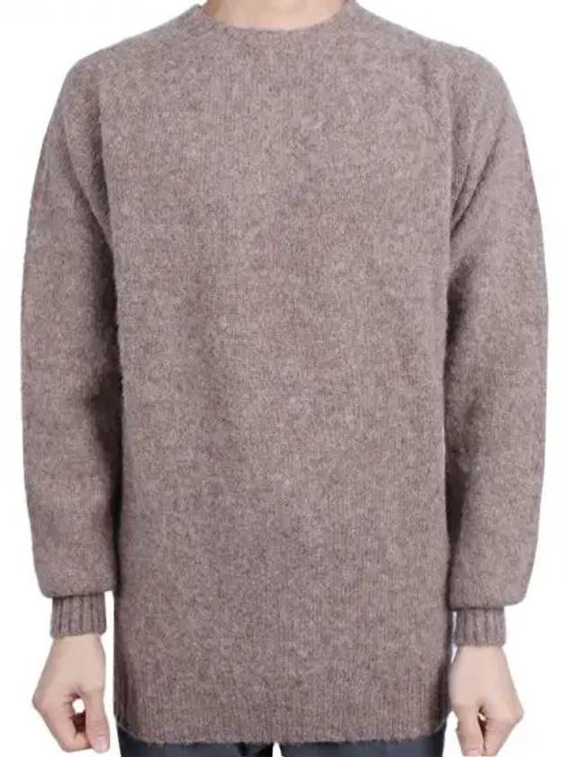 Men s Shaggy Dog Wool Crew Neck Knit Nutmeg M3834 7 271562 1119897 - HARLEY OF SCOTLAND - BALAAN 1