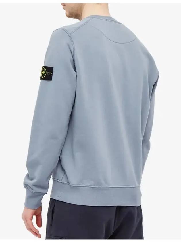 Men's Wappen Patch Sweatshirt Blue Grey - STONE ISLAND - BALAAN 4