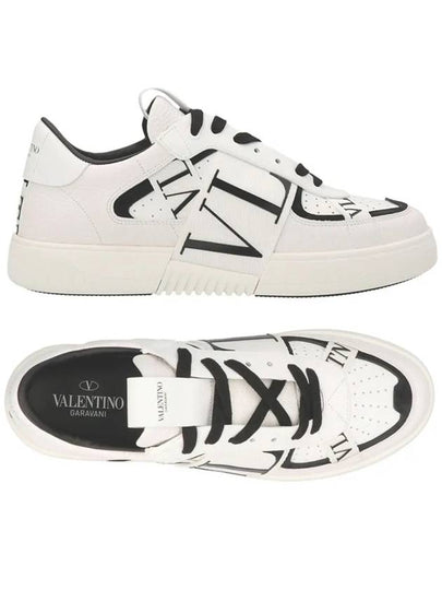 Men's VL7N Leather Low Top Sneakers White - VALENTINO - BALAAN 2