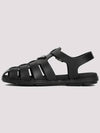 Triangle Logo Fisherman Rubber Sandals Black - PRADA - BALAAN 3