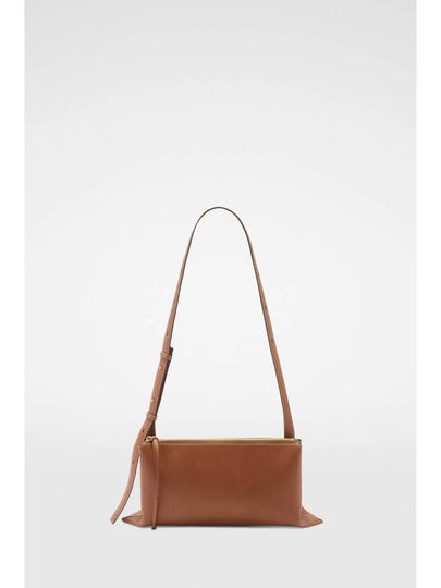 Empire Small Deboss Logo Leather Shoulder Bag Tan - JIL SANDER - BALAAN 2