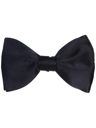 Lanvin Silk Bow Tie, Men's, Navy Blue - LANVIN - BALAAN 1