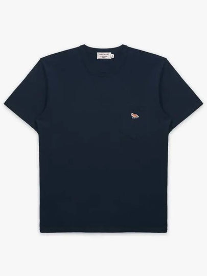 Baby Fox Patch Pocket Short Sleeve T-Shirt Navy - MAISON KITSUNE - BALAAN 2