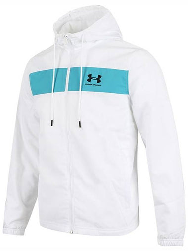 UA Sportstyle Windbreaker White Blue - UNDER ARMOUR - BALAAN 1