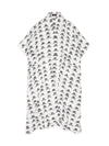 all-over logo print silk long dress white - BALENCIAGA - BALAAN 1