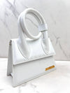 Le Chiquito Noeud Coiled Leather Tote Bag White - JACQUEMUS - BALAAN 6