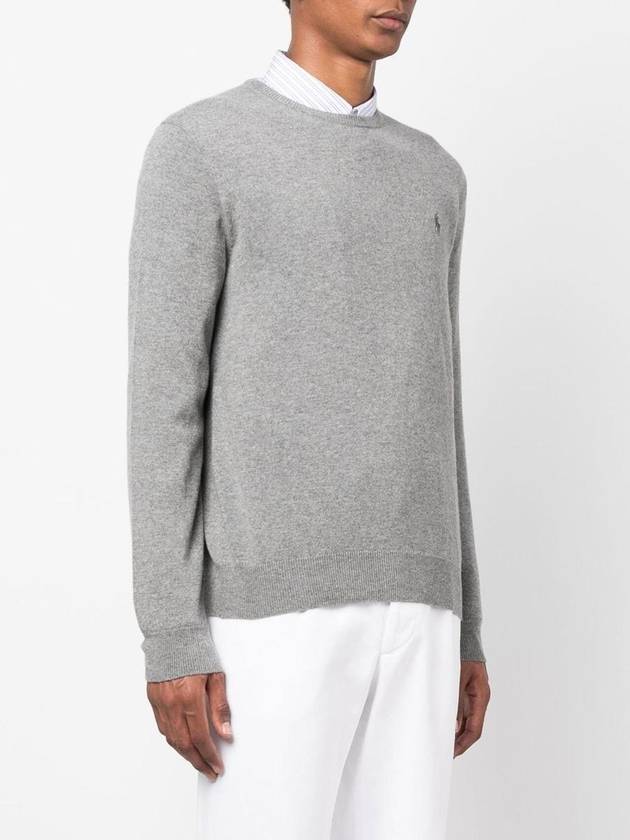 Logo Basic Pullover Knit Top Grey - POLO RALPH LAUREN - BALAAN 3