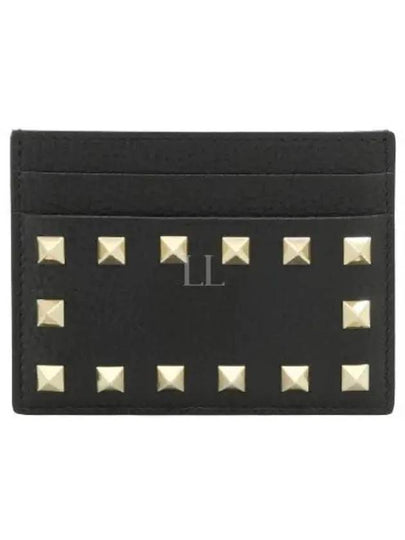 Stampa Alce Rockstud Card Wallet Black - VALENTINO - BALAAN 2