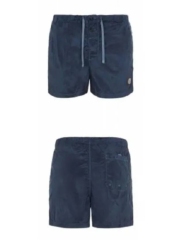 Men's Nylon Metal Swim Shorts Navy - STONE ISLAND - BALAAN 4