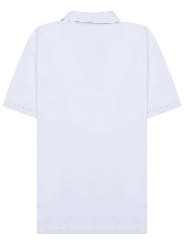 Pique Stretch Cotton Short Sleeve Polo Shirt White - STONE ISLAND - BALAAN 3