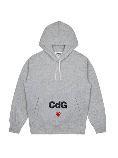 Heart Logo Hoodie Grey - COMME DES GARCONS PLAY - BALAAN 1